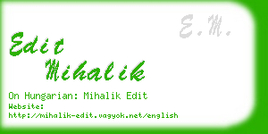 edit mihalik business card